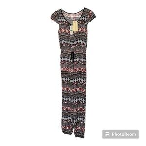 Band of Gypsies Zoe & Rose Short Sleeve Jumpsuit